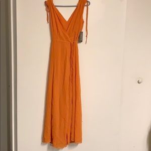 Beautiful orange flowing Dress